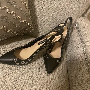 Nine West Tatin black heels. Size 6 1/2. Worn a few times.